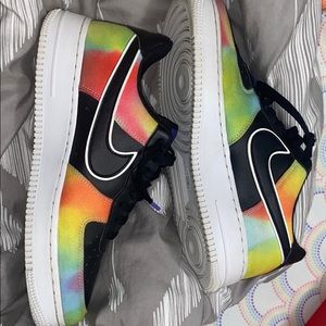 Mens Nike Air Force 1s "tie-dye"